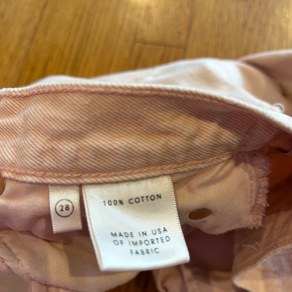 Light pink jeans. Worn twice. No stretch in the jeans. - Picture 4 of 4